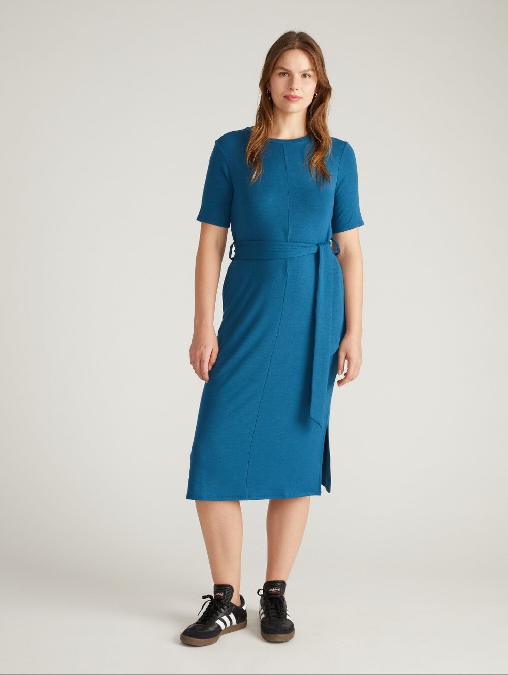Universal Standard Travel Knit Belted Dress